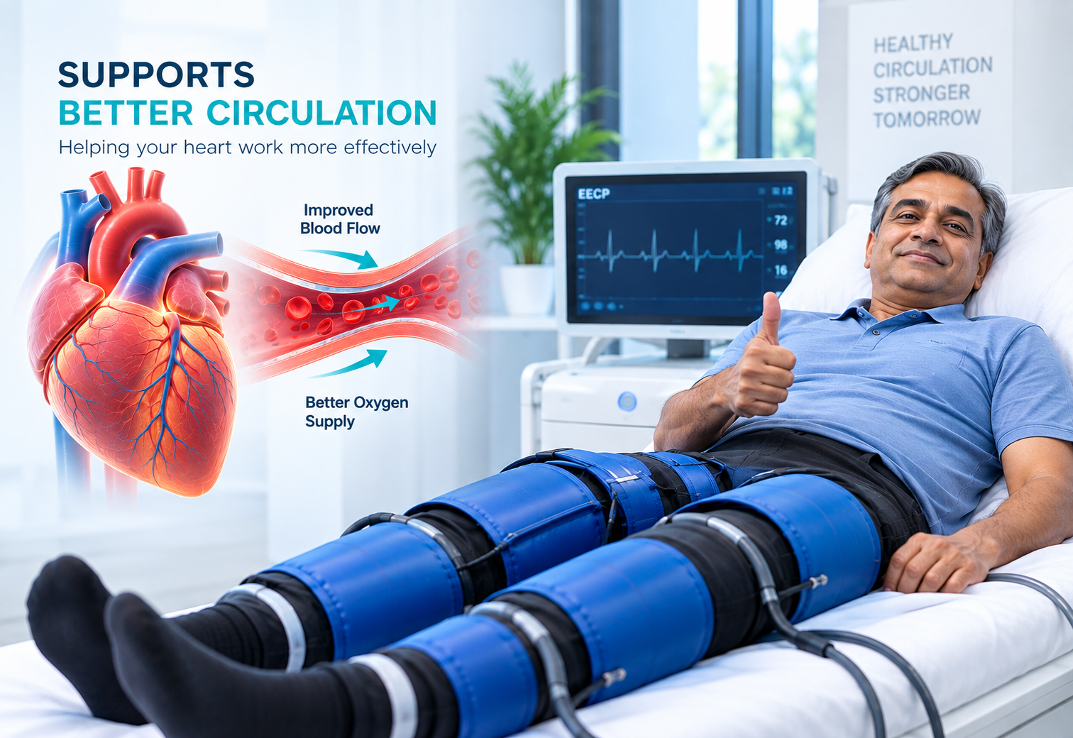 EECP supporting circulatory function